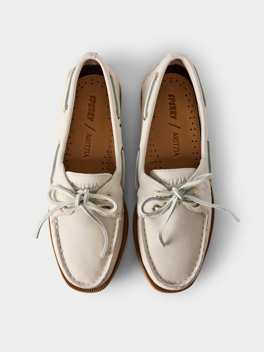 Sperry x Aritzia Women’s Cream Leather Boat Shoes
